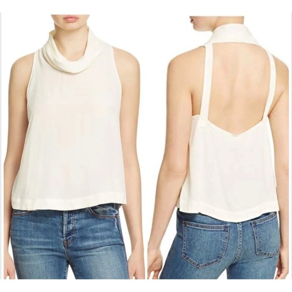 Free People Tops - Free People Women's City Lights Cowl Neck Pullover Top Imported Ivory SZ M NWT
